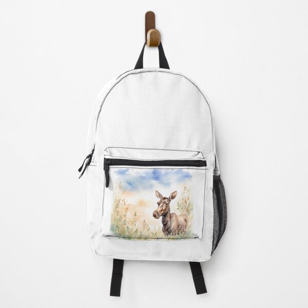 Item preview, Cute Watercolor Moose Calf in Meadow Grass designed and sold by Hackl20.
