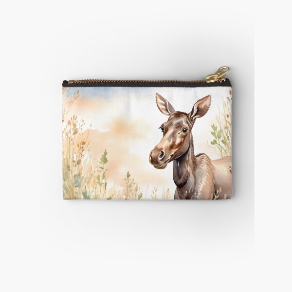 Item preview, Cute Watercolor Moose Calf in Meadow Grass designed and sold by Hackl20.