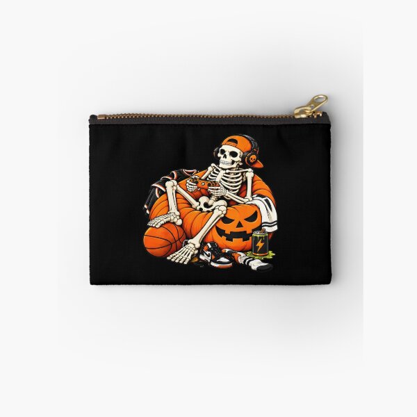 Item preview, Skeleton Gamer Halloween Pumpkin Chill Vibes designed and sold by OlyvieArt.