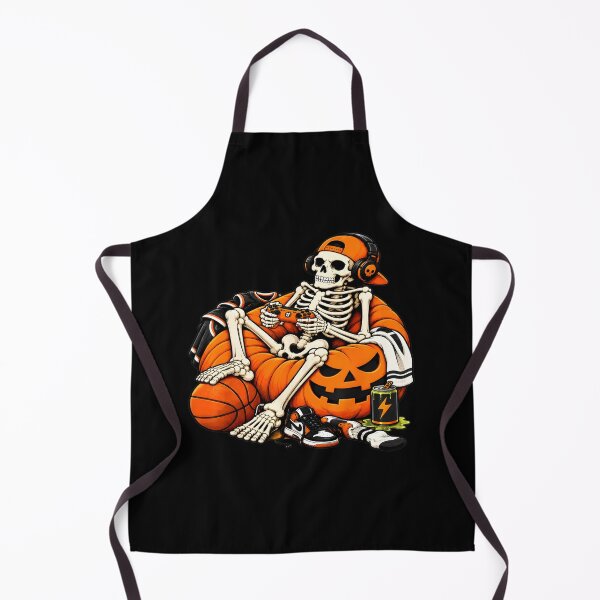Item preview, Skeleton Gamer Halloween Pumpkin Chill Vibes designed and sold by OlyvieArt.