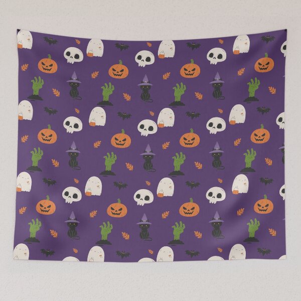 Item preview, Cute Spooky Halloween Eltements Pattern designed and sold by Violet-Forge.