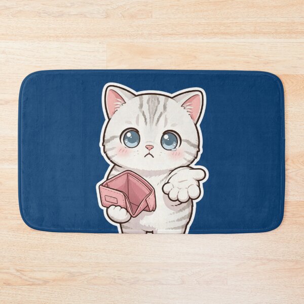 Item preview, Sad Broke Cat with Empty Wallet - Cute Funny Meme designed and sold by PetalsPaws.