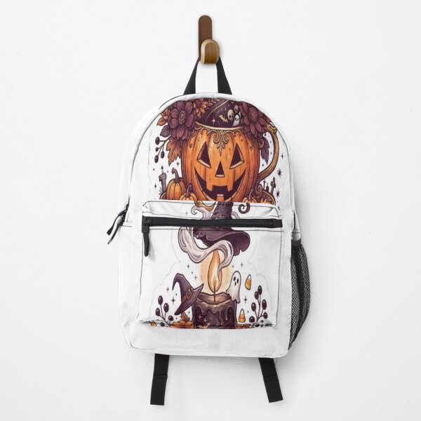 Item preview, Vintage Halloween Candle with Jack o Lantern and Witch Hat Die-Cut Sticker designed and sold by Yaqon.