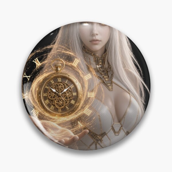 Item preview, Chrono Mage Beautiful Futuristic Cyberpunk Girl Art designed and sold by EvolutionMerch.