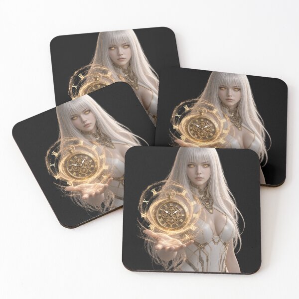 Item preview, Chrono Mage Beautiful Futuristic Cyberpunk Girl Art designed and sold by EvolutionMerch.