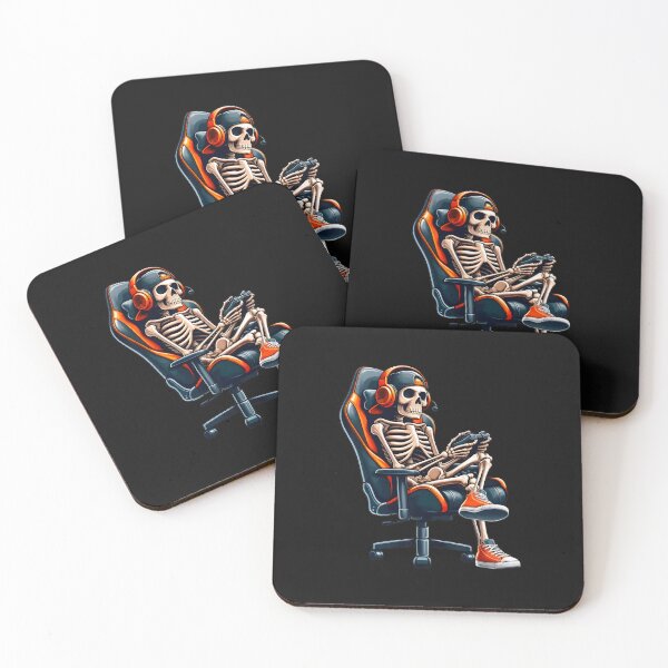 Item preview, Skeleton Gamer in Chair with Controller designed and sold by OlyvieArt.