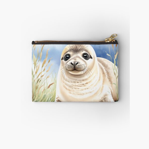 Item preview, Adorable Cría de Foca en Acuarela entre la Hierba designed and sold by Hackl20.