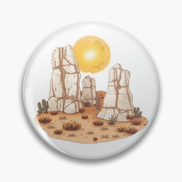 Item preview, Desert Rock Formations Under Golden Sun Southwestern Landscape designed and sold by Pandey14.