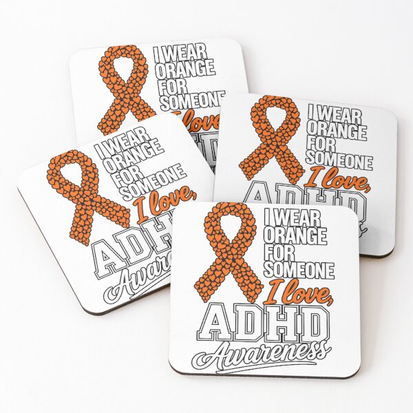 Item preview, I Wear Orange ADHD Awareness Ribbon Heart Design designed and sold by DariaOltes.