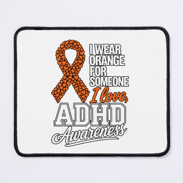 Item preview, I Wear Orange ADHD Awareness Ribbon Heart Design designed and sold by DariaOltes.