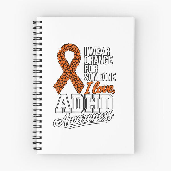 Item preview, I Wear Orange ADHD Awareness Ribbon Heart Design designed and sold by DariaOltes.