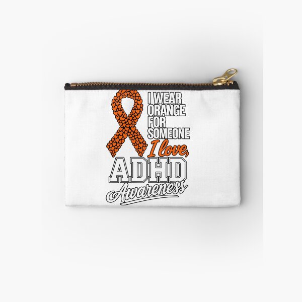 Item preview, I Wear Orange ADHD Awareness Ribbon Heart Design designed and sold by DariaOltes.