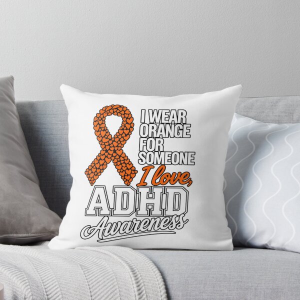 Item preview, I Wear Orange ADHD Awareness Ribbon Heart Design designed and sold by DariaOltes.