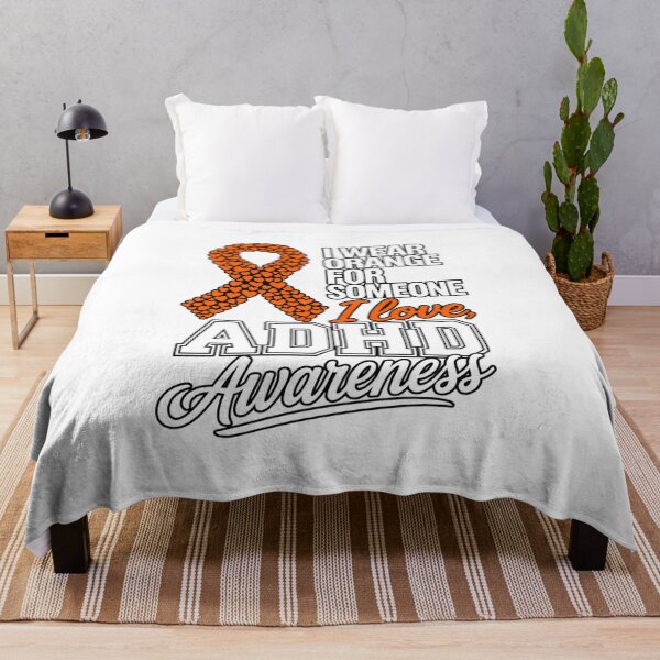 Item preview, I Wear Orange ADHD Awareness Ribbon Heart Design designed and sold by DariaOltes.