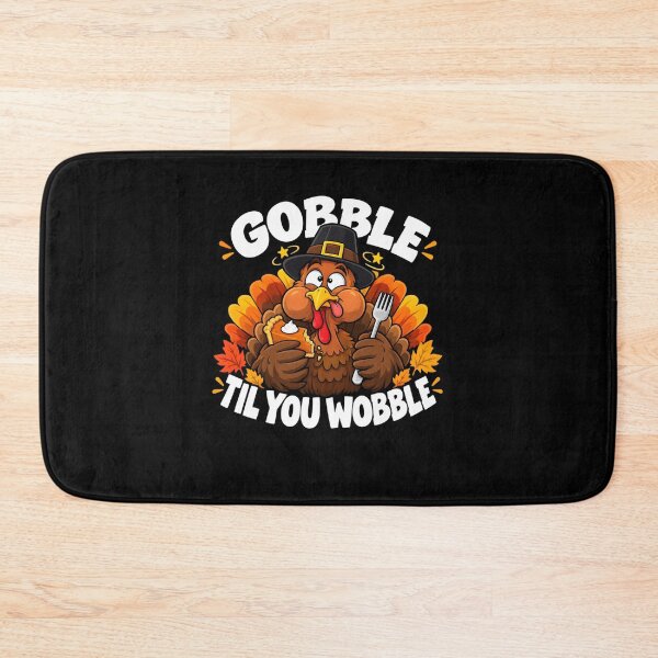 Item preview, Gobble Til You Wobble Day Funny Turkey Thanksgiving Dinner Food Pun designed and sold by clothesy7.
