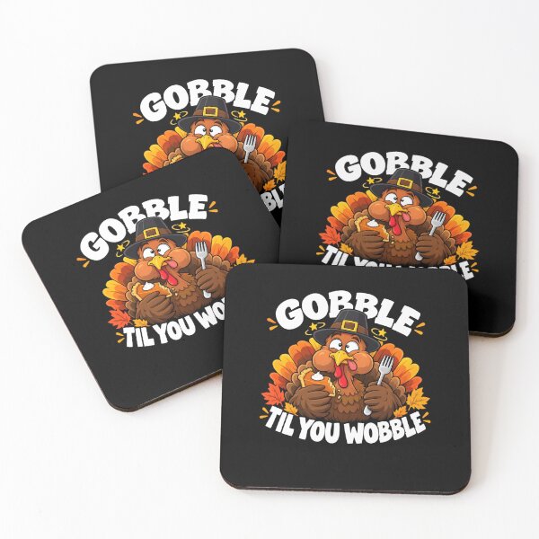Item preview, Gobble Til You Wobble Day Funny Turkey Thanksgiving Dinner Food Pun designed and sold by clothesy7.