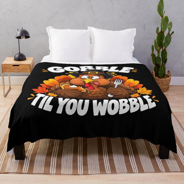Item preview, Gobble Til You Wobble Day Funny Turkey Thanksgiving Dinner Food Pun designed and sold by clothesy7.