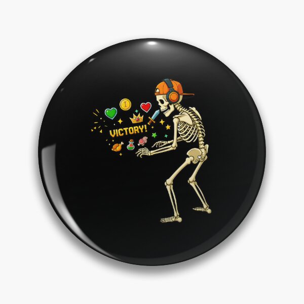 Item preview, Skeleton Gamer Victory Arcade Retro designed and sold by OlyvieArt.