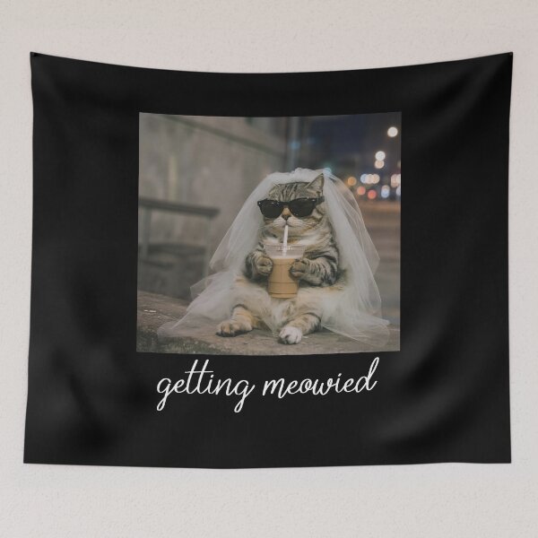 Item preview, Getting Meowied Funny Cat designed and sold by charoen-design.