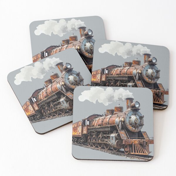 Item preview, Rusty steam locomotive with transparent steam designed and sold by LiskoDesign.