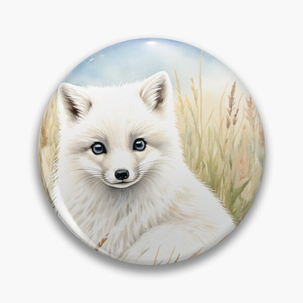 Artikelvorschau, Niedlicher Aquarell Polarfuchs im Wiesengras entworfen und verkauft von Hackl20.