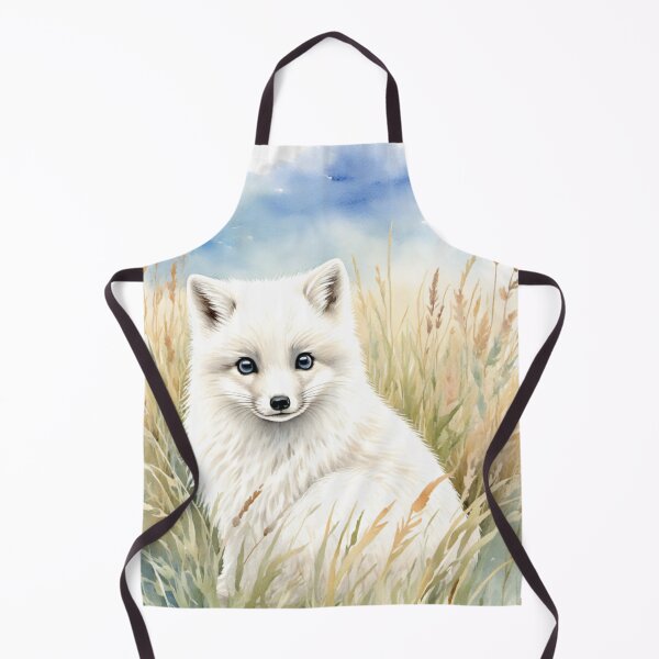 Item preview, Cute Watercolor Arctic Fox in Meadow Grass designed and sold by Hackl20.