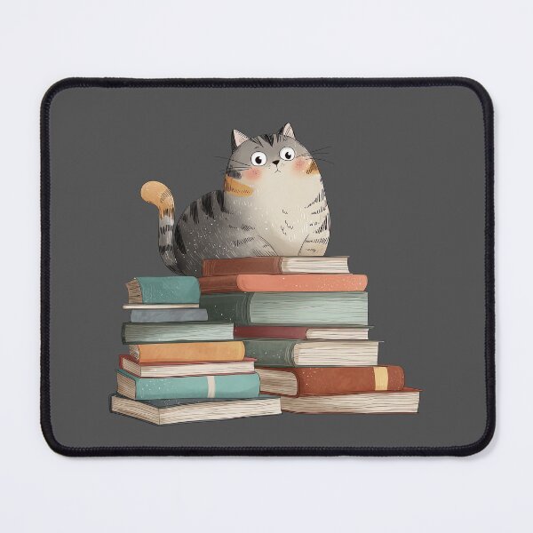 Item preview, Bookish Cat on a Stack of Books designed and sold by ArtFairy38.