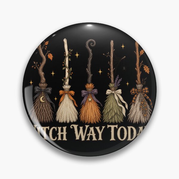 Item preview, Copy of Witch Broom Options Folk Halloween Art designed and sold by AMICO77.