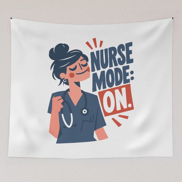 Item preview, Nurse Mode: ON — Funny Nurse Medical Apparel designed and sold by KiwyStudio.