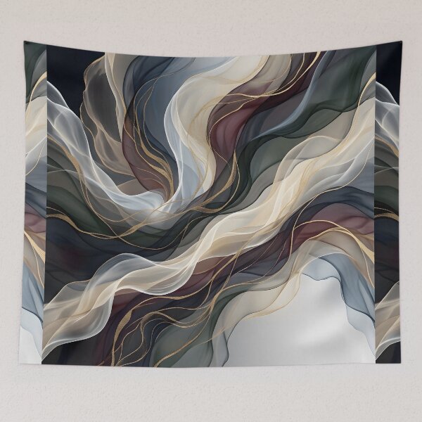 Item preview, Luxury Dark Fluid Abstract Art designed and sold by hutofdesigns.