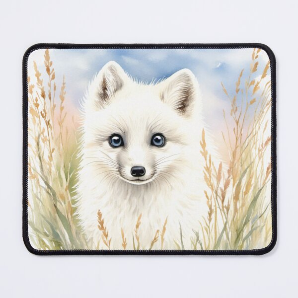 Item preview, Cute Watercolor Arctic Fox in Meadow Grass designed and sold by Hackl20.