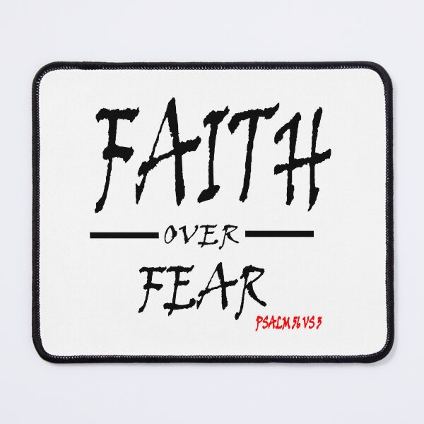 Item preview, Faith Over Fear Psalm 56 Vs 3 Distressed Typography Art designed and sold by Francisbb.