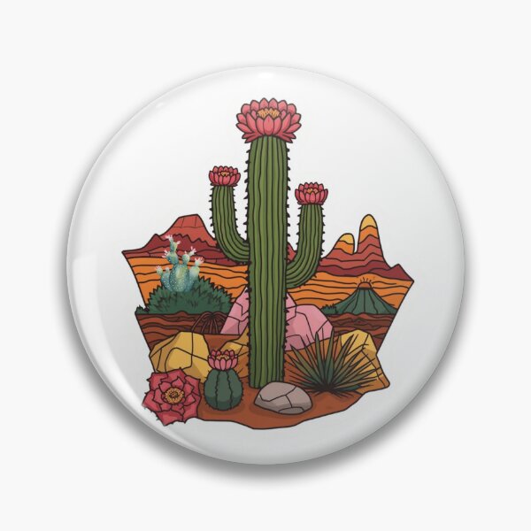 Item preview, Desert Cactus Garden with Blooming Cacti Southwestern Desert Landscape designed and sold by Pandey14.
