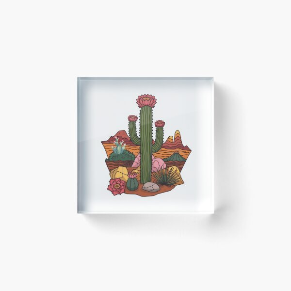 Item preview, Desert Cactus Garden with Blooming Cacti Southwestern Desert Landscape designed and sold by Pandey14.