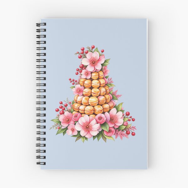Artikelvorschau, Französisches Croquembouche-Hochzeitsdessert mit Blumen entworfen und verkauft von Alicia Chee.