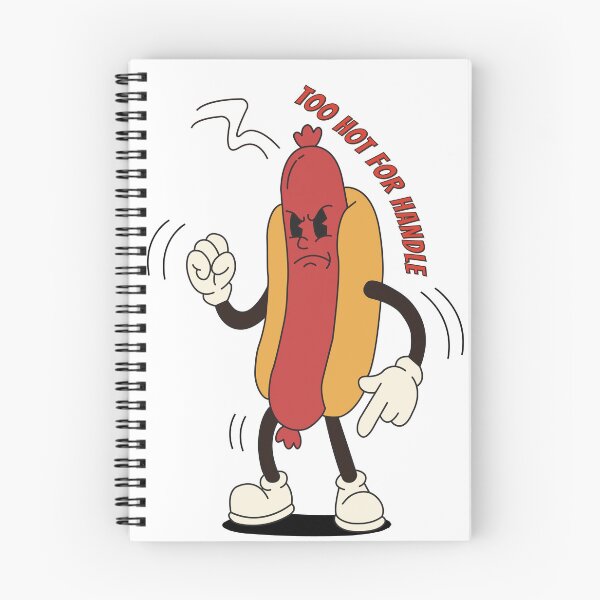 Aperçu de l'œuvre Vintage Retro Hot Dog Mascot - Too Hot For Handle créée et vendue par KozbiDesign.
