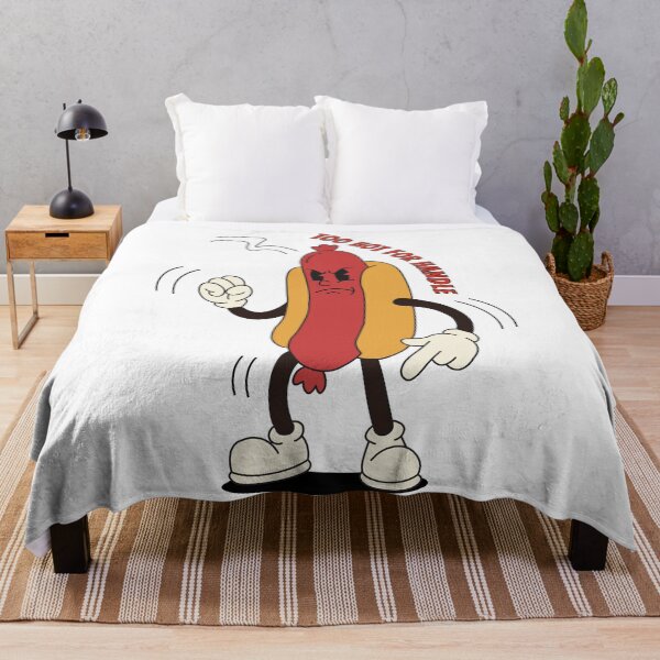 Item preview, Vintage Retro Hot Dog Mascot - Too Hot For Handle designed and sold by KozbiDesign.