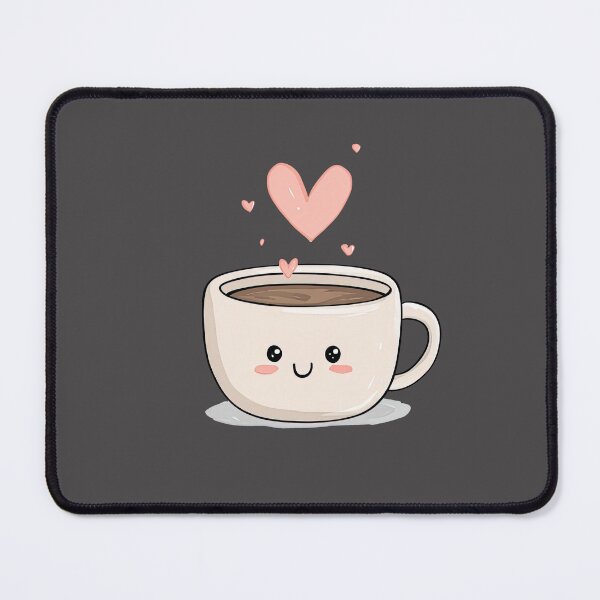Item preview, Cute Kawaii Cute Kawaii Coffee Cup with Floating Pink Heartswith Floating Pink Hearts designed and sold by ArtFairy38.
