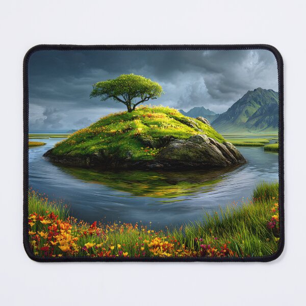Item preview, Serene Island Oasis Surrounded by Vibrant Nature designed and sold by Artessie.