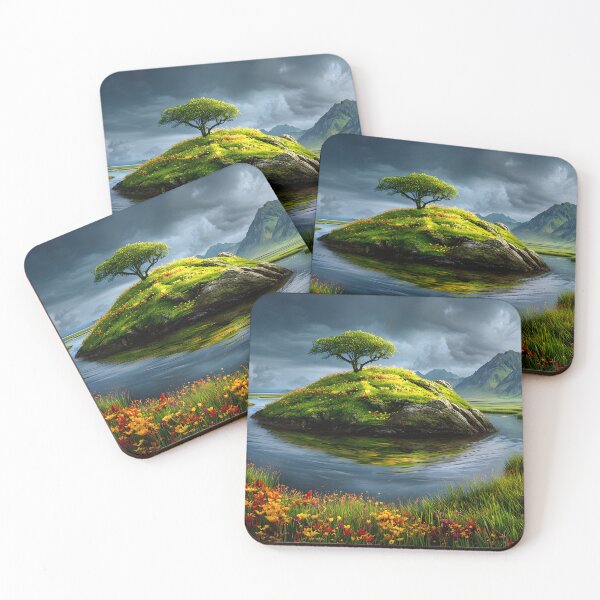 Item preview, Serene Island Oasis Surrounded by Vibrant Nature designed and sold by Artessie.