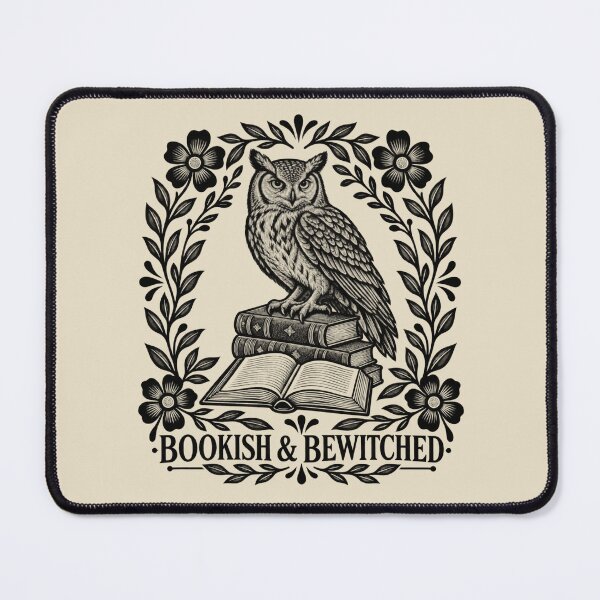 Item preview, Bookish & Bewitched Gothic Owl Reader designed and sold by POD DYNASTY | Original Print On Demand T-Shirt Graphics.