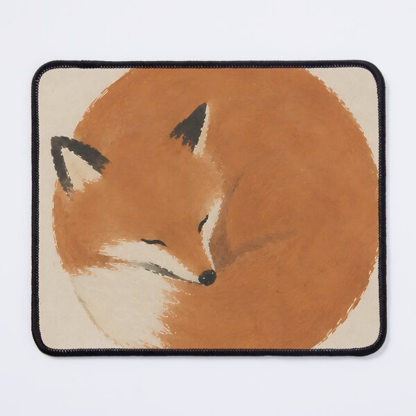 Item preview, Sleeping Red Fox Japanese Watercolor Art designed and sold by artswag.