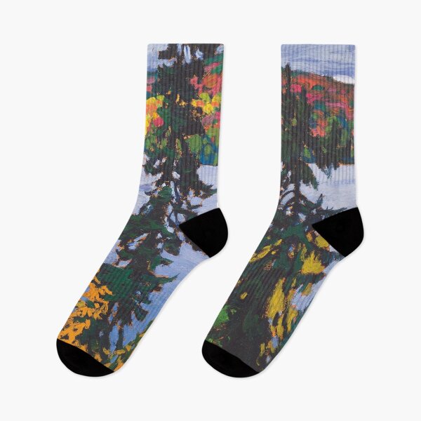 Item preview, Brilliant autumn fall colors, the Montreal River mountain forest landscape by Lawren S. Harris designed and sold by Jéanpaul  Ferro.