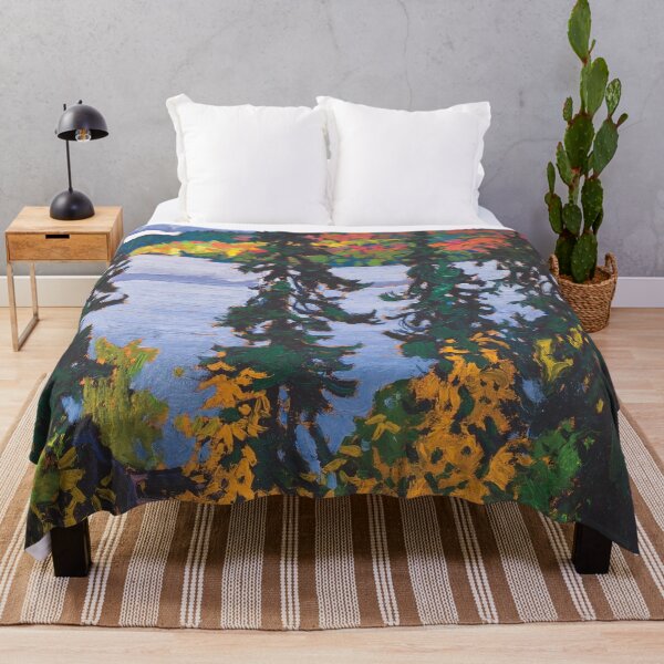 Item preview, Brilliant autumn fall colors, the Montreal River mountain forest landscape by Lawren S. Harris designed and sold by Jéanpaul Ferro.