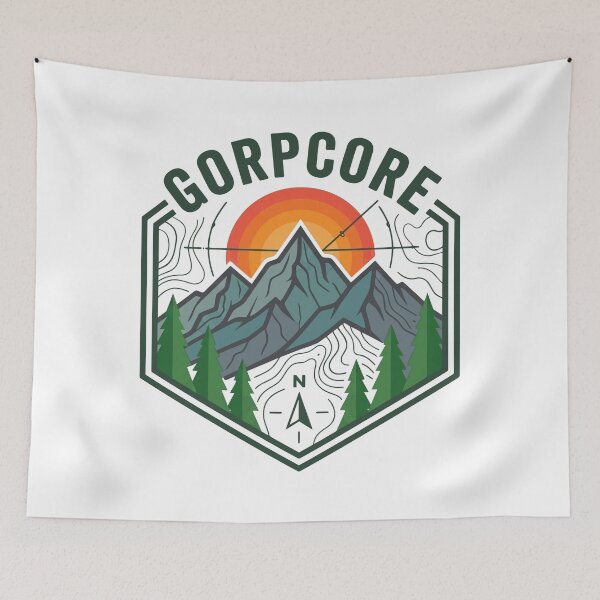 Item preview, Gorpcore Mountain Hiking Outdoor Adventure T-shirt and sticker Design designed and sold by Billium Halder.