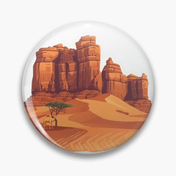 Item preview, Desert Canyon Landscape with Camel | Southwestern Desert Scenery Art designed and sold by Pandey14.