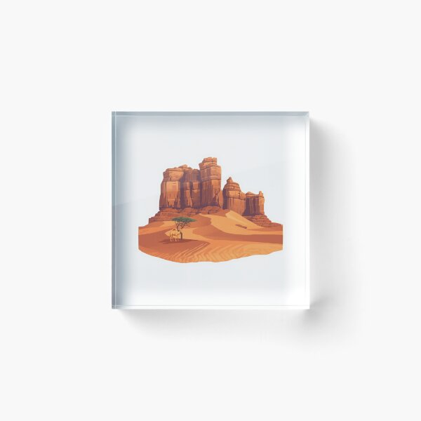 Item preview, Desert Canyon Landscape with Camel | Southwestern Desert Scenery Art designed and sold by Pandey14.