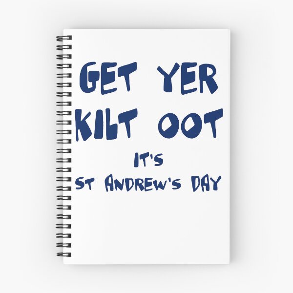 Item preview, Get Yer Kilt Oot Its St Andrews Day Fun Blue Text designed and sold by taiche.
