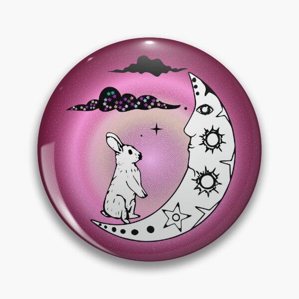 Item preview, Dreamy Heart warming illustration of a Rabbit sitting on the moon designed and sold by mooncakekaro.