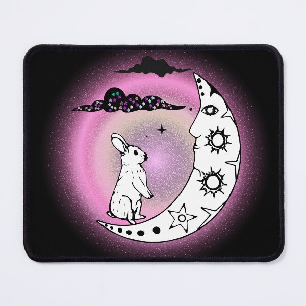 Item preview, Dreamy Heart warming illustration of a Rabbit sitting on the moon designed and sold by mooncakekaro.